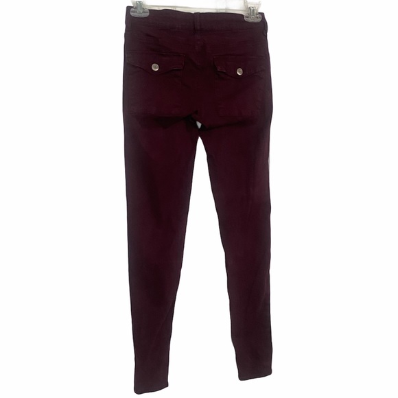 AE Red Button Fly Super Stretch Jeggings Size 0 - Picture 3 of 11
